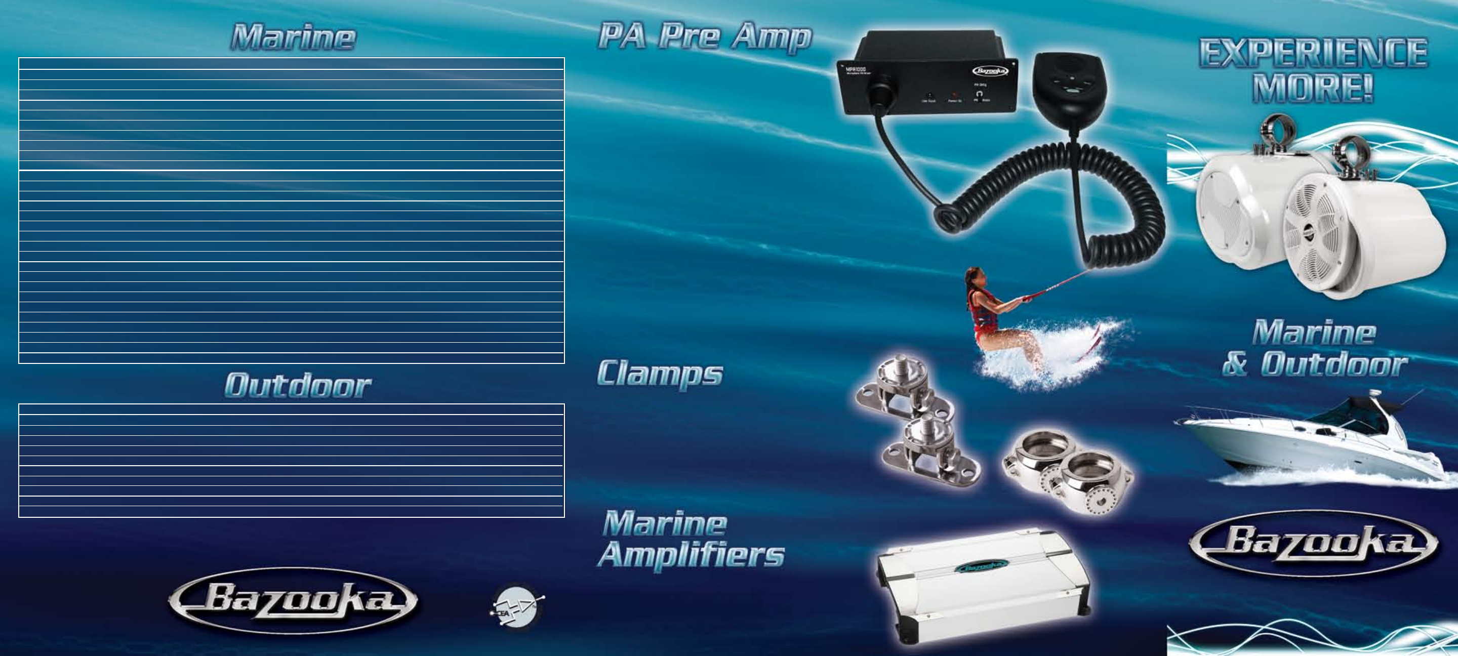 Black Bazooka MAC8002B 8 2-Way 200 Watt Waterproof Marine Audio Speakers 