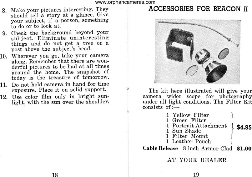 Page 11 of 12 - Beacon Beacon-Ii-Instruction-Manual- Www.orphancameras.com  Beacon-ii-instruction-manual