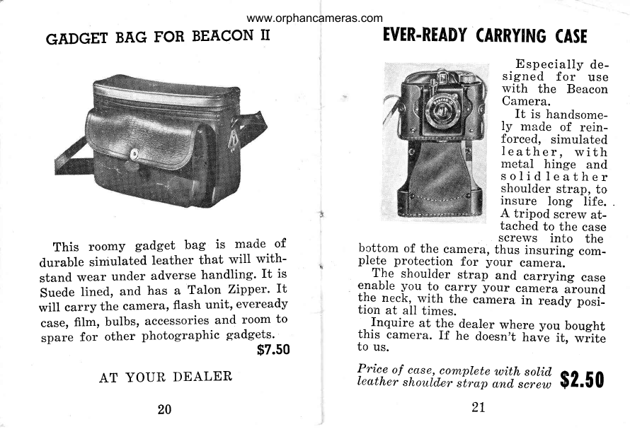 Page 12 of 12 - Beacon Beacon-Ii-Instruction-Manual- Www.orphancameras.com  Beacon-ii-instruction-manual