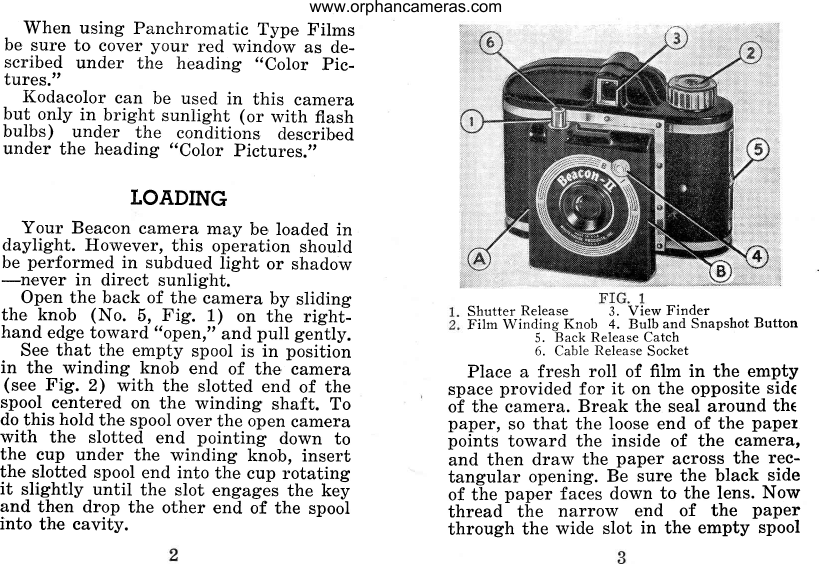 Page 3 of 12 - Beacon Beacon-Ii-Instruction-Manual- Www.orphancameras.com  Beacon-ii-instruction-manual