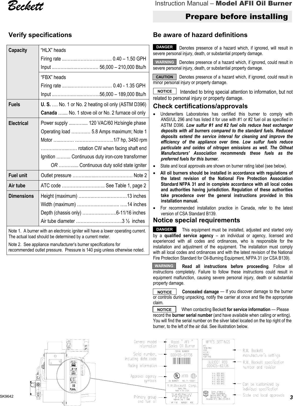 Page 3 of 12 - Beckett Beckett-150-Users-Manual-  Beckett-150-users-manual