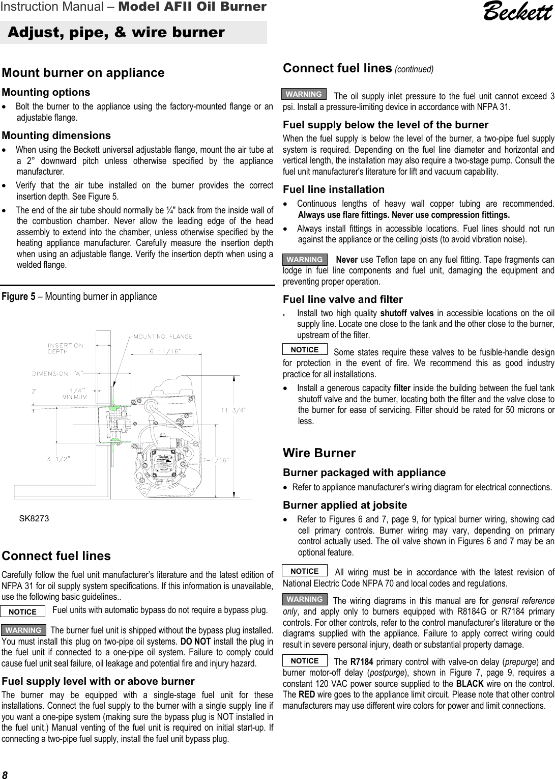 Page 8 of 12 - Beckett Beckett-150-Users-Manual-  Beckett-150-users-manual