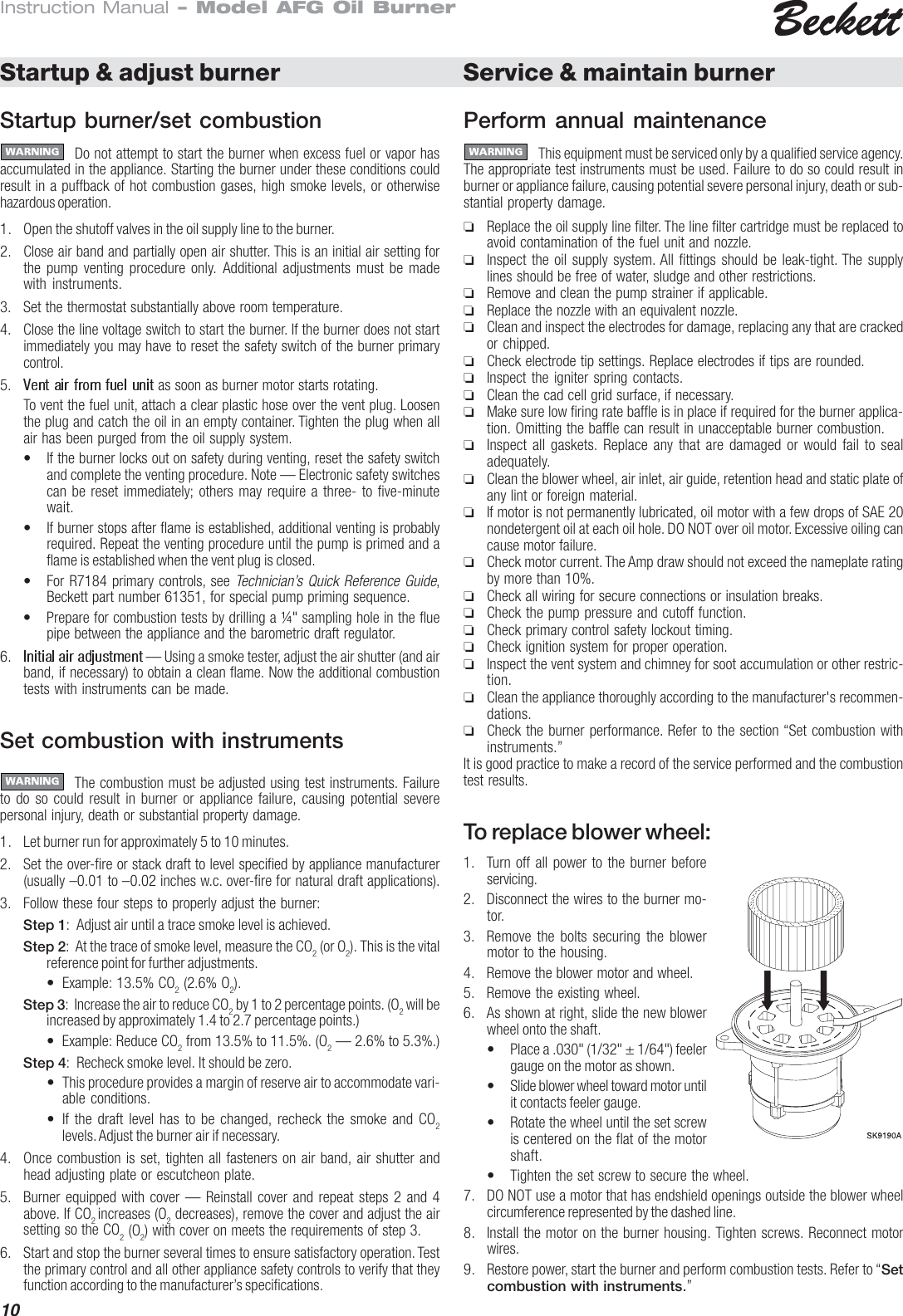 Page 10 of 12 - Beckett Beckett-Afg-Oil-Burner-Instruction-Manual- ManualsLib - Makes It Easy To Find Manuals Online!  Beckett-afg-oil-burner-instruction-manual