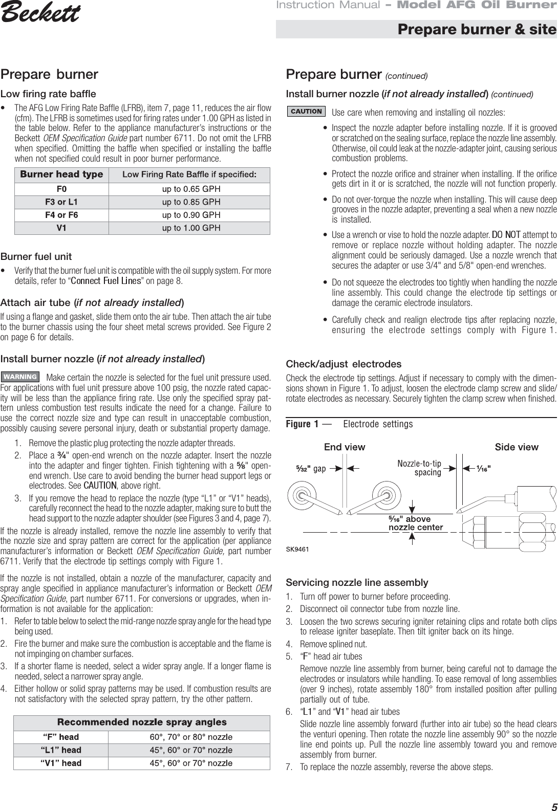 Page 5 of 12 - Beckett Beckett-Afg-Oil-Burner-Instruction-Manual- ManualsLib - Makes It Easy To Find Manuals Online!  Beckett-afg-oil-burner-instruction-manual