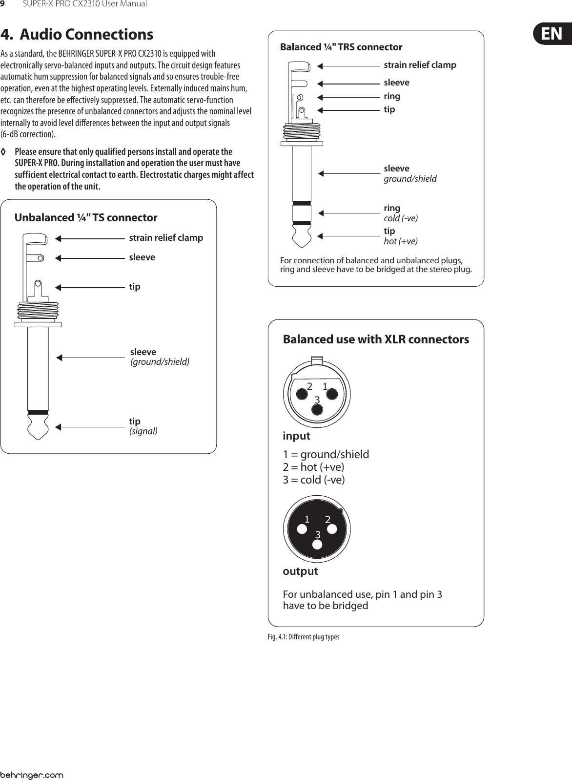 Page 9 of 11 - Behringer Behringer-Behringer-Music-Mixer-Super-X-Pro-Cx2310-Users-Manual- SUPER-X PRO CX2310  Behringer-behringer-music-mixer-super-x-pro-cx2310-users-manual