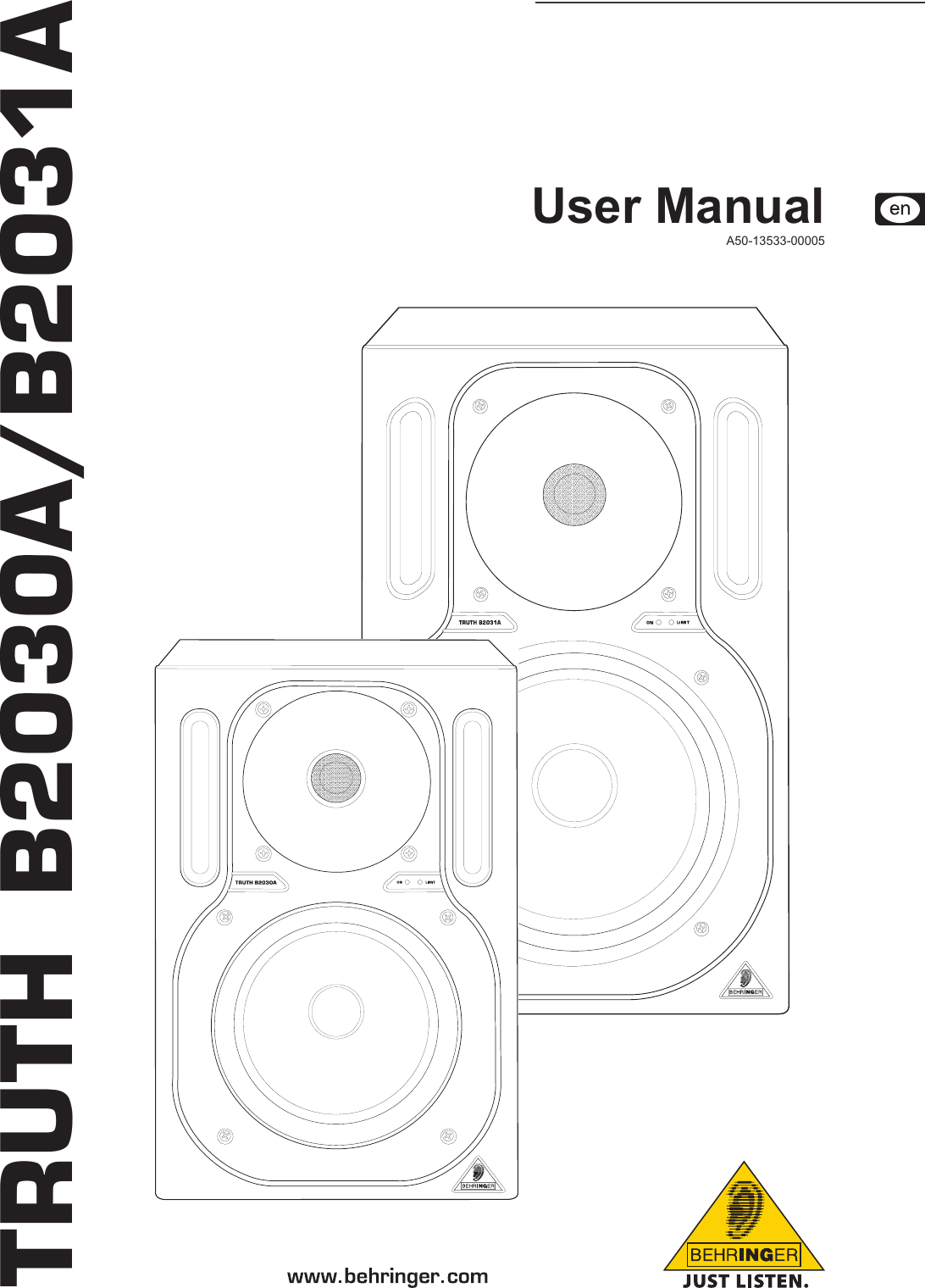 Behringer Speaker B2031A Users Manual