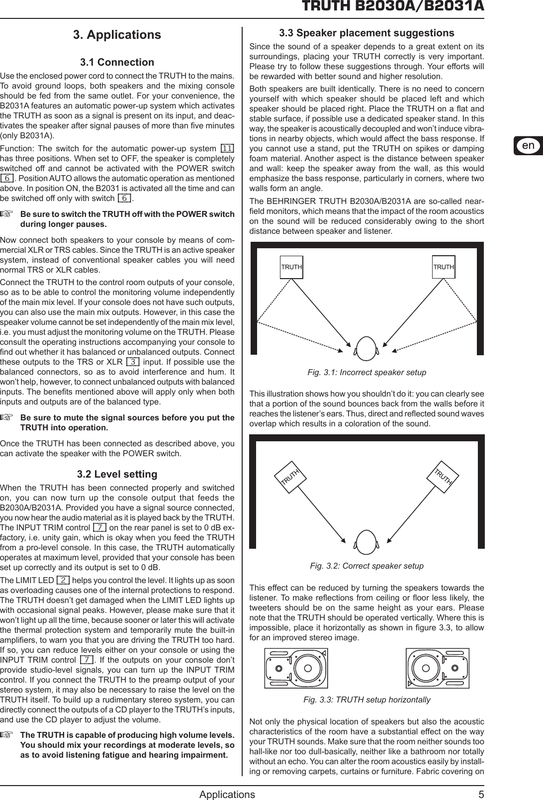 Page 5 of 8 - Behringer Behringer-Behringer-Speaker-B2031A-Users-Manual- Behringer-behringer-speaker-b2031a-users-manual