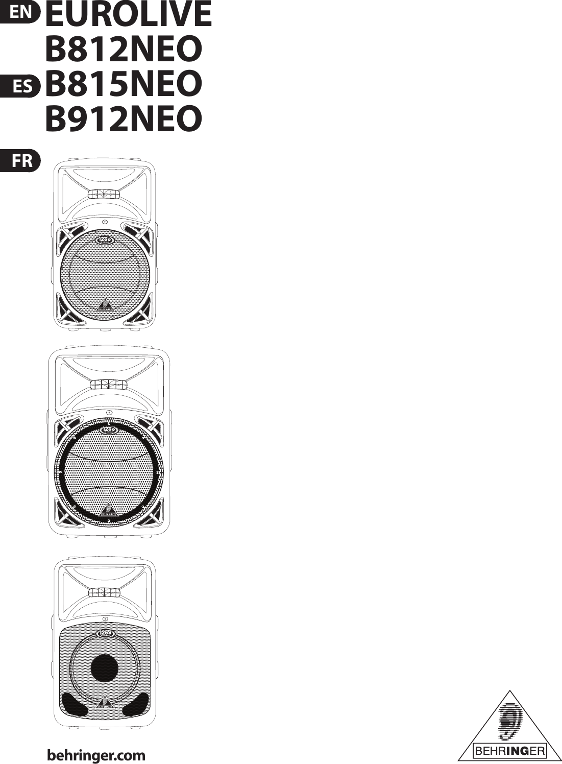 Page 12 of 12 - Behringer Behringer-Behringer-Speaker-B815Neo-Users-Manual- EUROLIVE B812NEO/B815NEO/B912NEO  Behringer-behringer-speaker-b815neo-users-manual