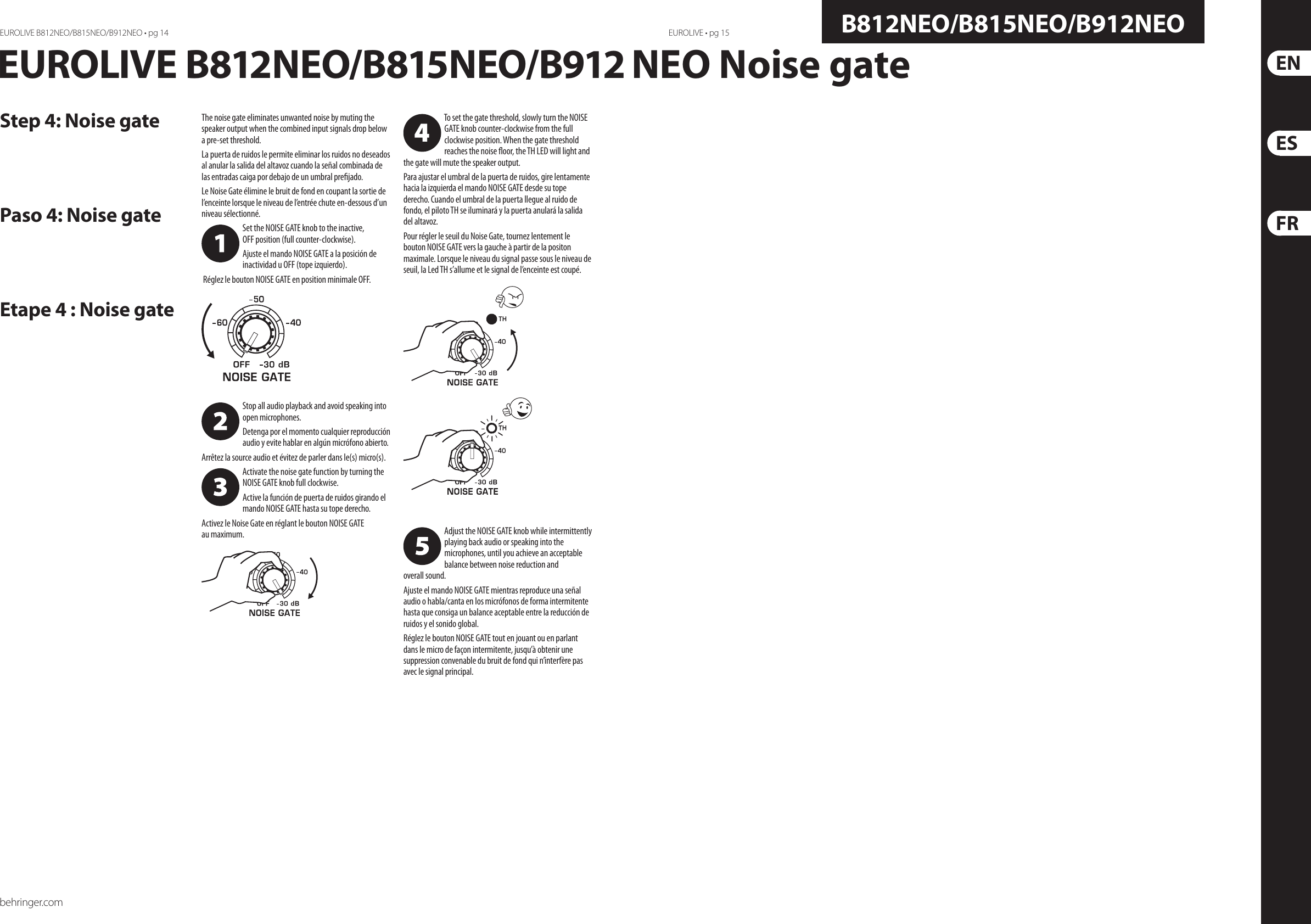 Page 8 of 12 - Behringer Behringer-Behringer-Speaker-B815Neo-Users-Manual- EUROLIVE B812NEO/B815NEO/B912NEO  Behringer-behringer-speaker-b815neo-users-manual