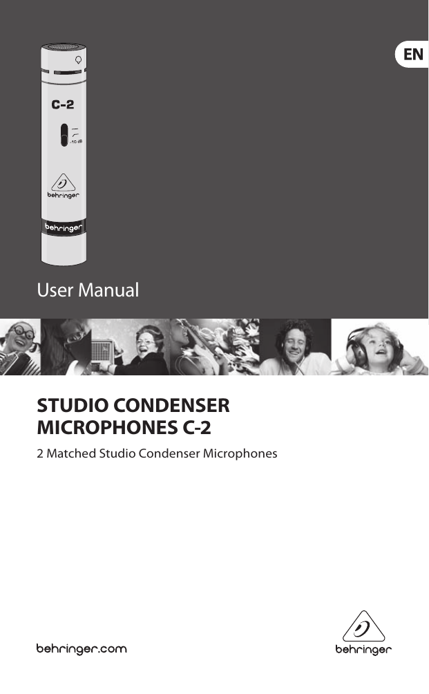 Page 1 of 8 - Behringer Behringer-C-2-Users-Manual- STUDIO CONDENSER MICROPHONES C-2  Behringer-c-2-users-manual