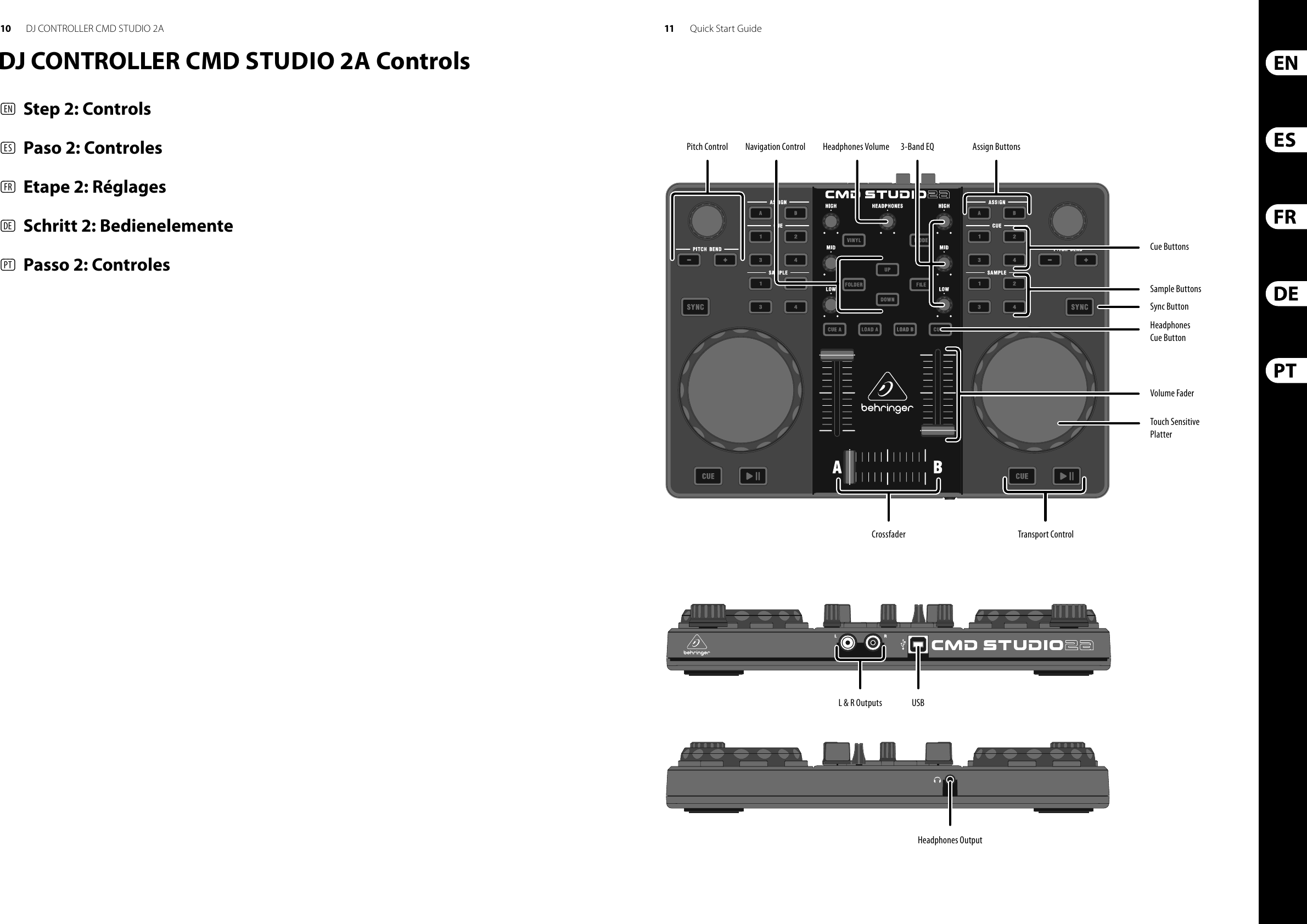 Behringer Cmd Studio 2A Quick Start Manual DJ CONTROLLER