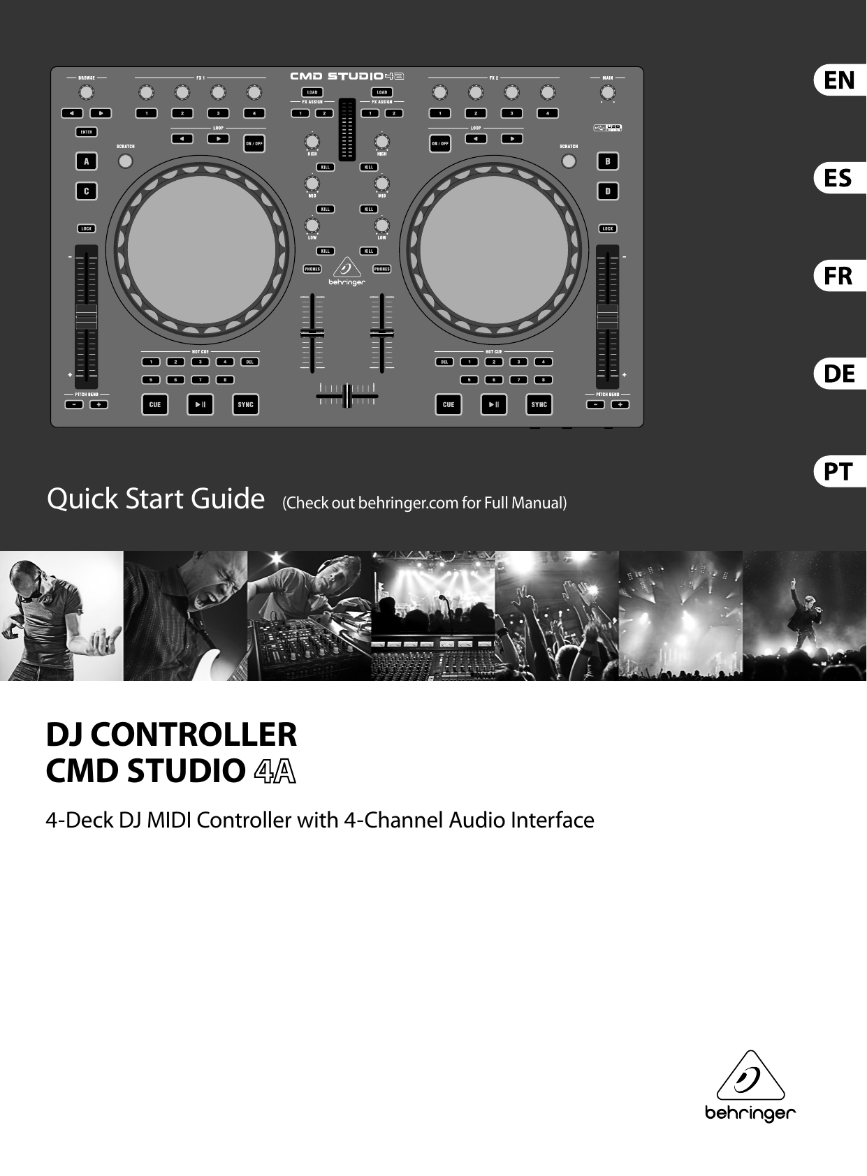 Behringer Cmd Studio 4A Quick Start Manual DJ CONTROLLER