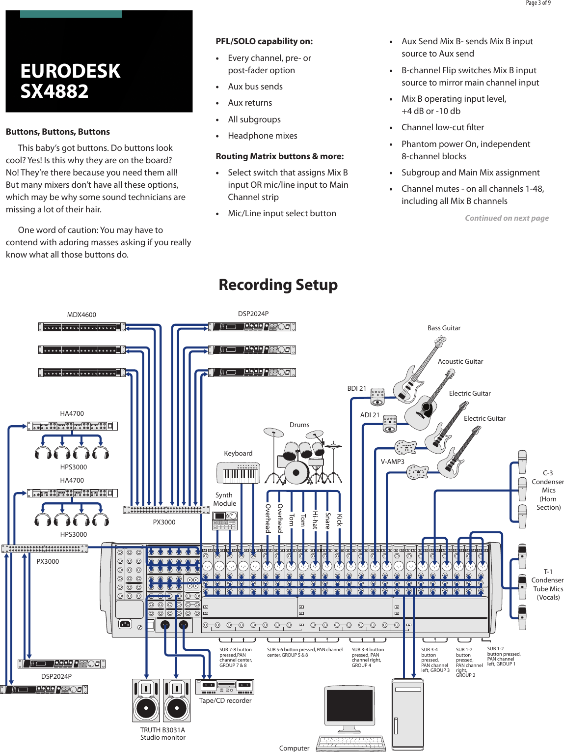 Page 3 of 9 - Behringer Behringer-Eurodesk-Sx4882-Brochure- EURODESK SX4882  Behringer-eurodesk-sx4882-brochure