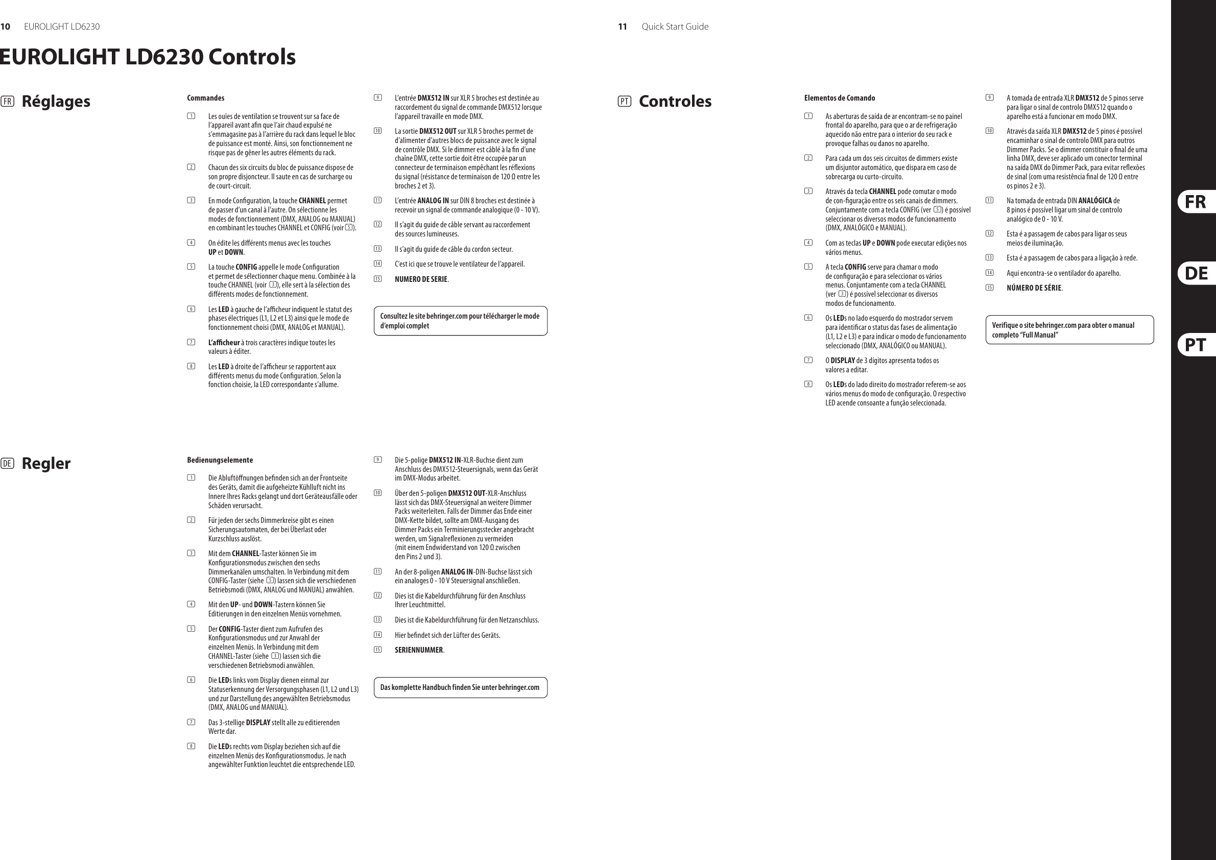 Page 6 of 11 - Behringer Behringer-Eurolight-Ld6230-Quick-Start-Manual- EUROLIGHT LD6230  Behringer-eurolight-ld6230-quick-start-manual
