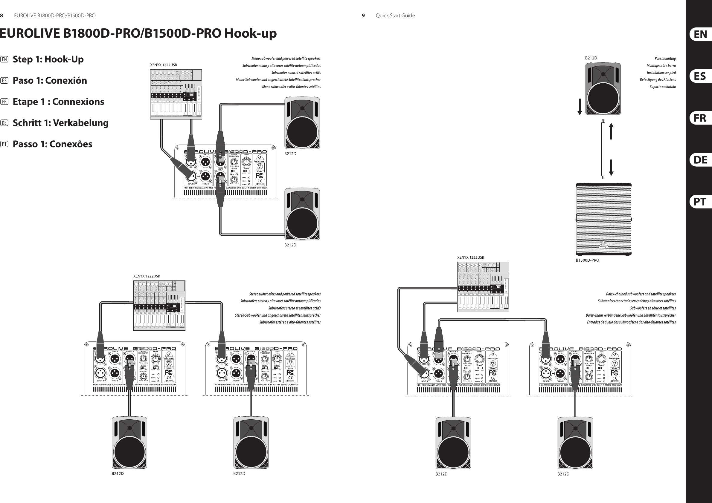 Page 5 of 12 - Behringer Behringer-Eurolive-B1500D-Pro-Quick-Start-Manual- EUROLIVE B1800D-PRO/B1500D-PRO  Behringer-eurolive-b1500d-pro-quick-start-manual