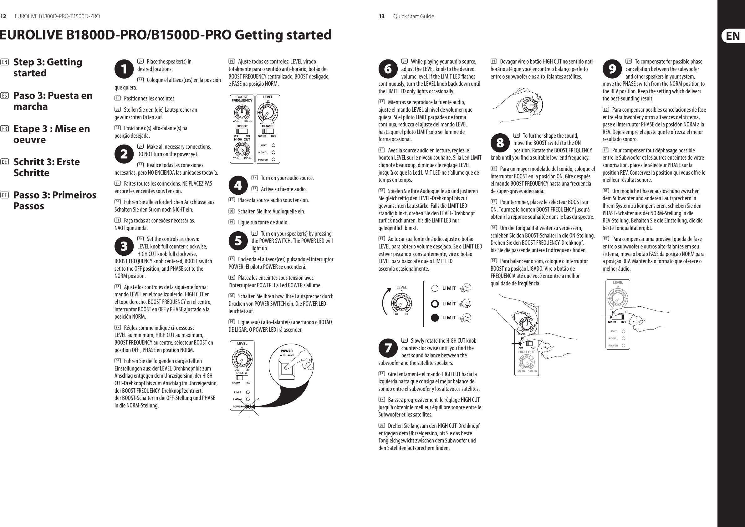 Page 7 of 12 - Behringer Behringer-Eurolive-B1500D-Pro-Quick-Start-Manual- EUROLIVE B1800D-PRO/B1500D-PRO  Behringer-eurolive-b1500d-pro-quick-start-manual