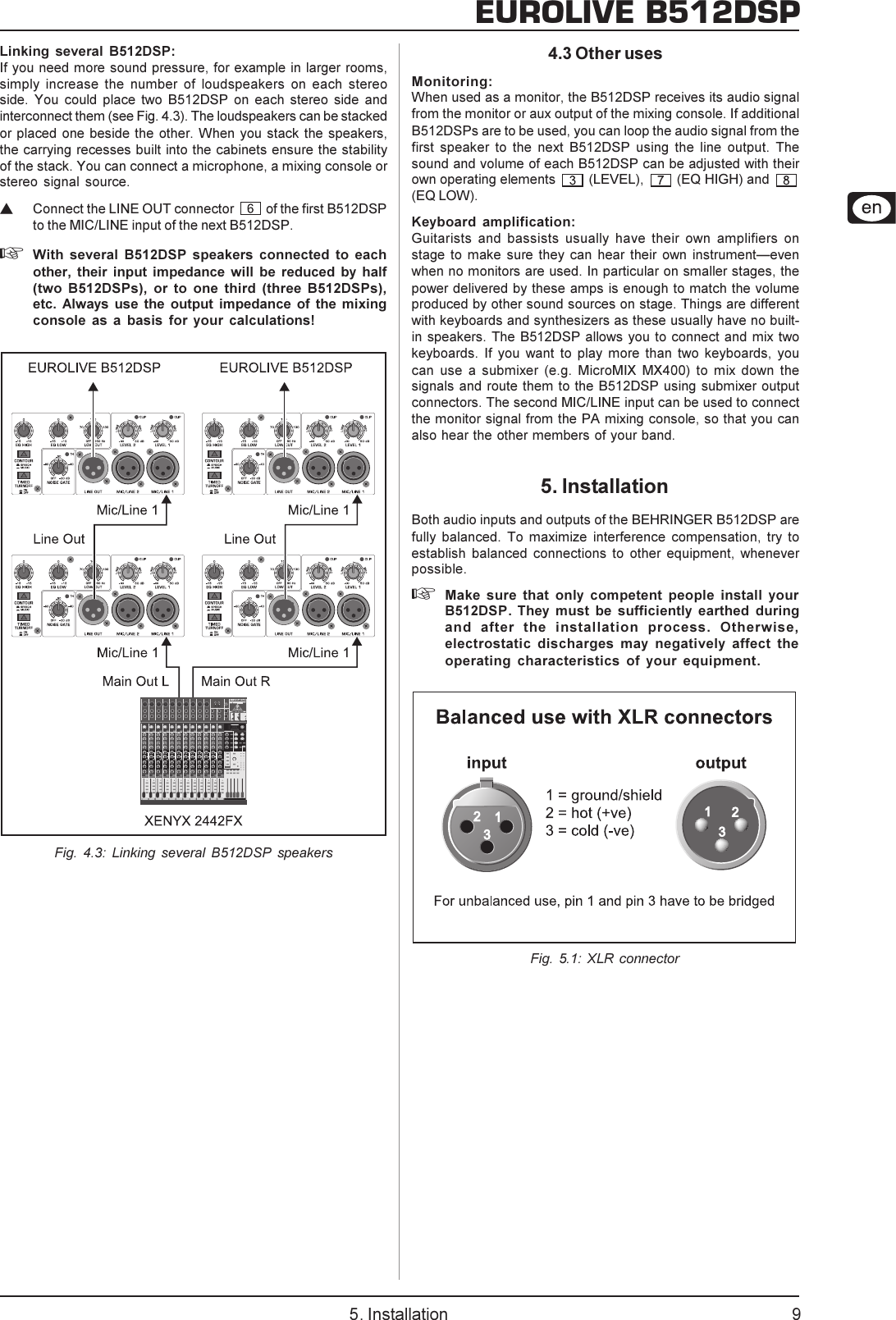 Page 9 of 12 - Behringer Behringer-Eurolive-B512Dsp-Users-Manual-  Behringer-eurolive-b512dsp-users-manual