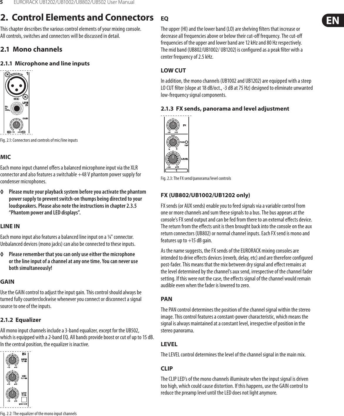 Behringer Eurorack Ub1002 Mixer User Manual