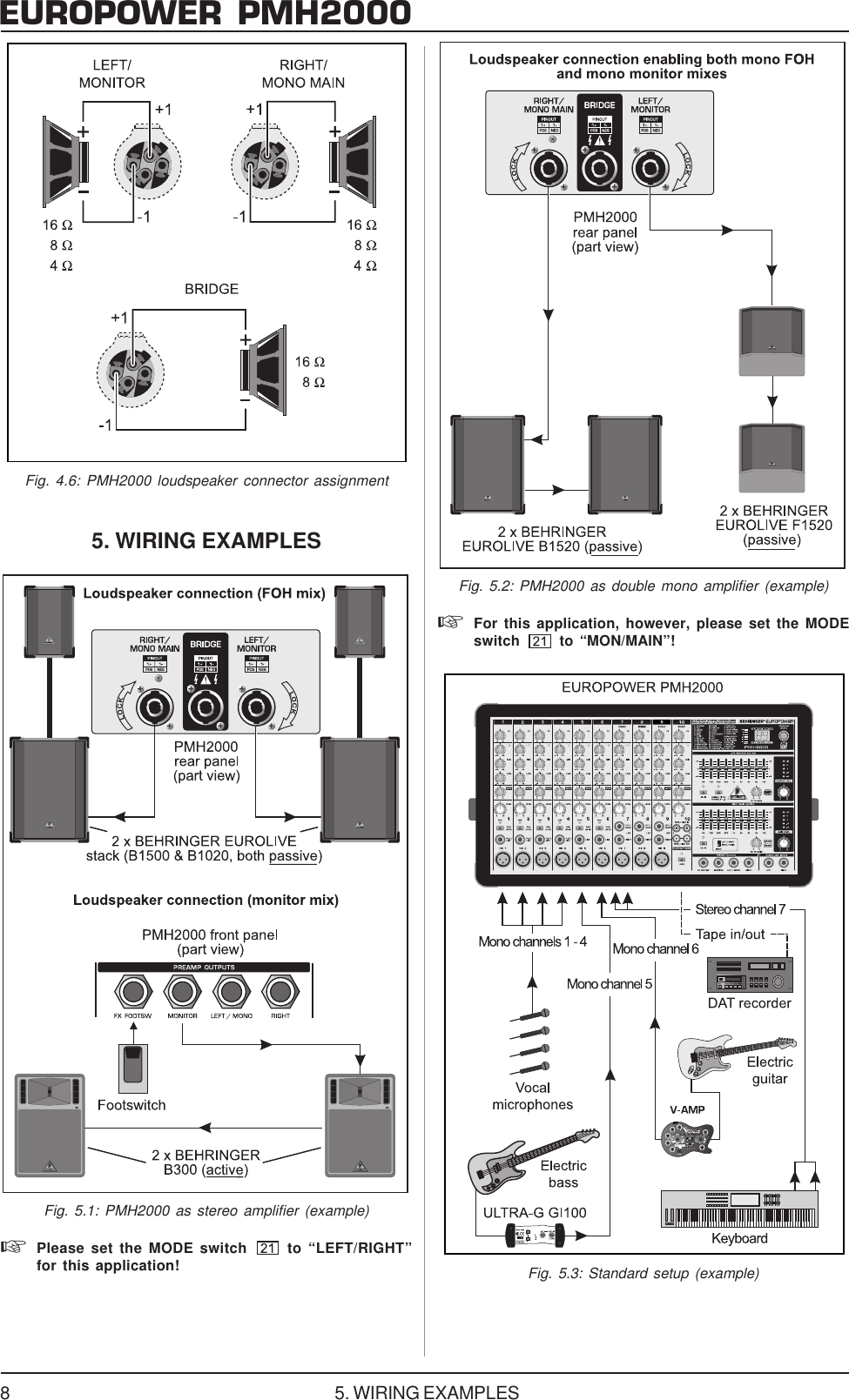 Page 8 of 10 - Behringer Behringer-Europower-Pmh2000-Users-Manual- PMH2000_ENG_Rev_E  Behringer-europower-pmh2000-users-manual