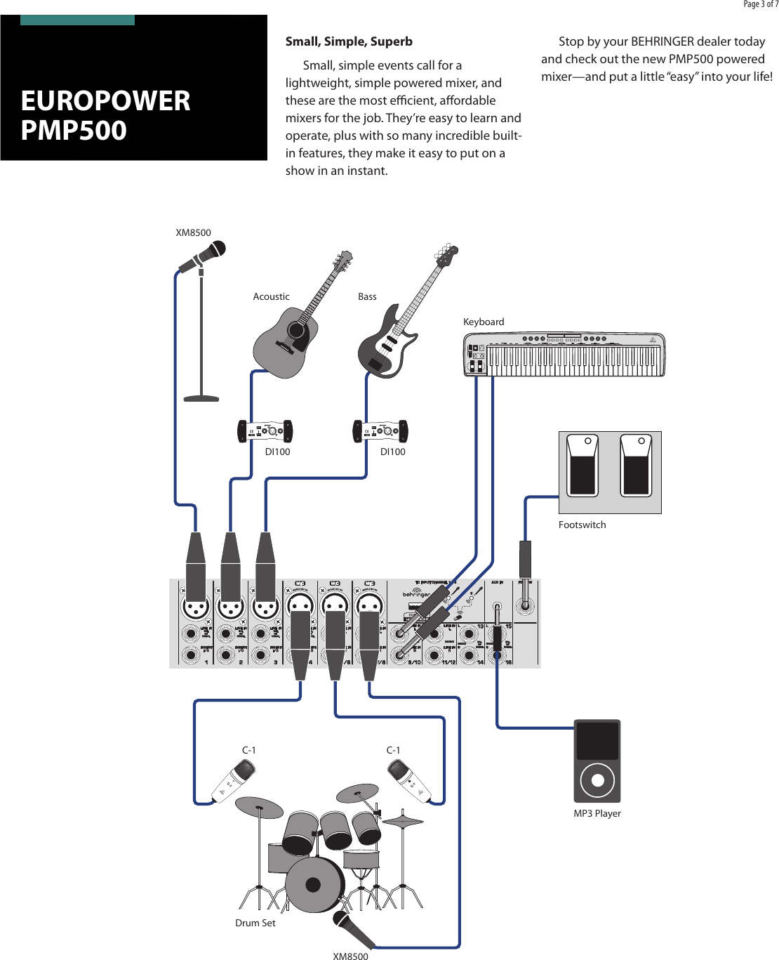 Page 3 of 7 - Behringer Behringer-Europower-Pmp500-Brochure- P0AJY (PMP500)  Behringer-europower-pmp500-brochure