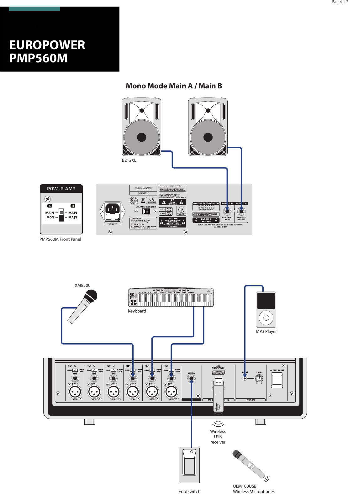 Page 4 of 7 - Behringer Behringer-Europower-Pmp560M-Brochure- P0AJW (PMP560M)  Behringer-europower-pmp560m-brochure