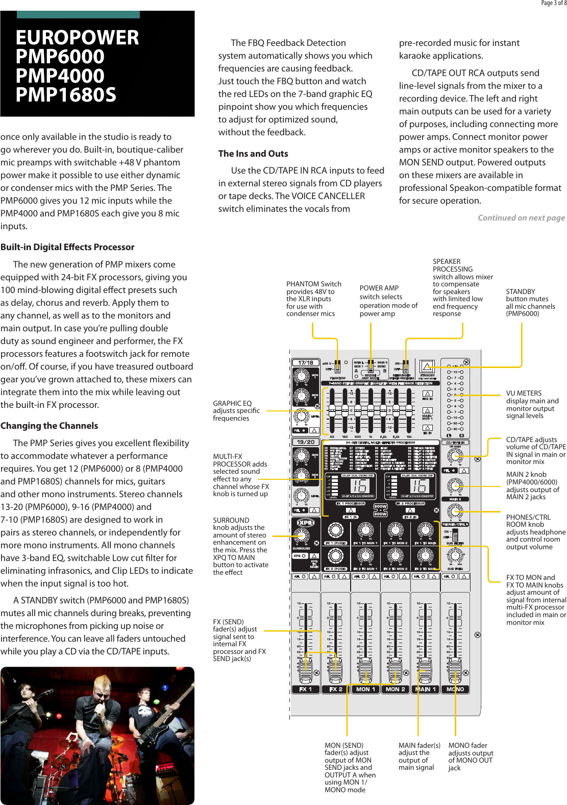 Behringer Europower Pmp6000 Pmp4000 Pmp1680s Users Manual Pmp6000 Pmp4000 Pmp1680s