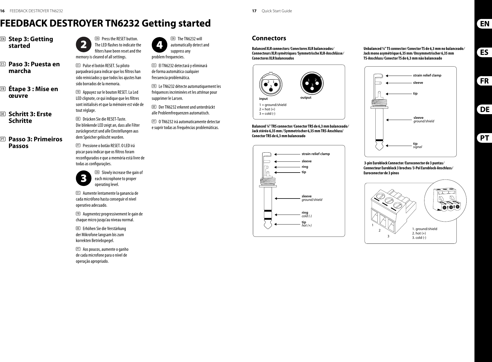 Page 9 of 12 - Behringer Behringer-Feedback-Destroyer-Tn6232-Quick-Start-Manual- P0ACW (TN6232)  Behringer-feedback-destroyer-tn6232-quick-start-manual