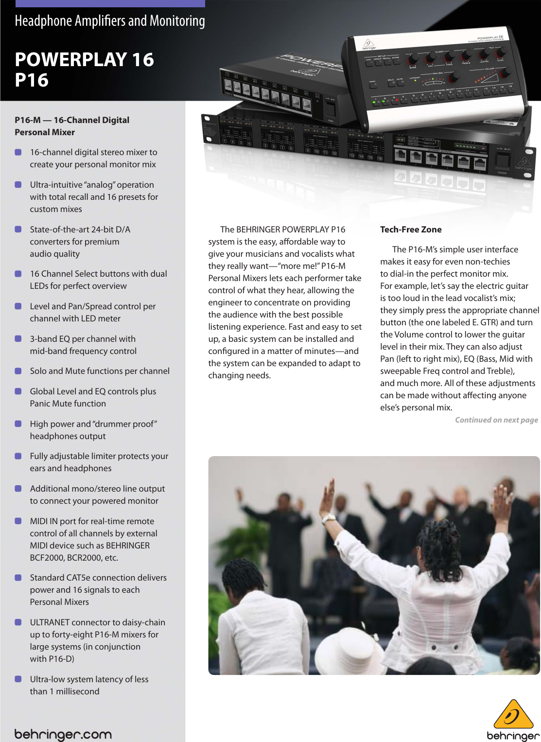 Page 1 of 5 - Behringer Behringer-Powerplay-16-P16-Users-Manual- POWERPLAY 16 P16  Behringer-powerplay-16-p16-users-manual