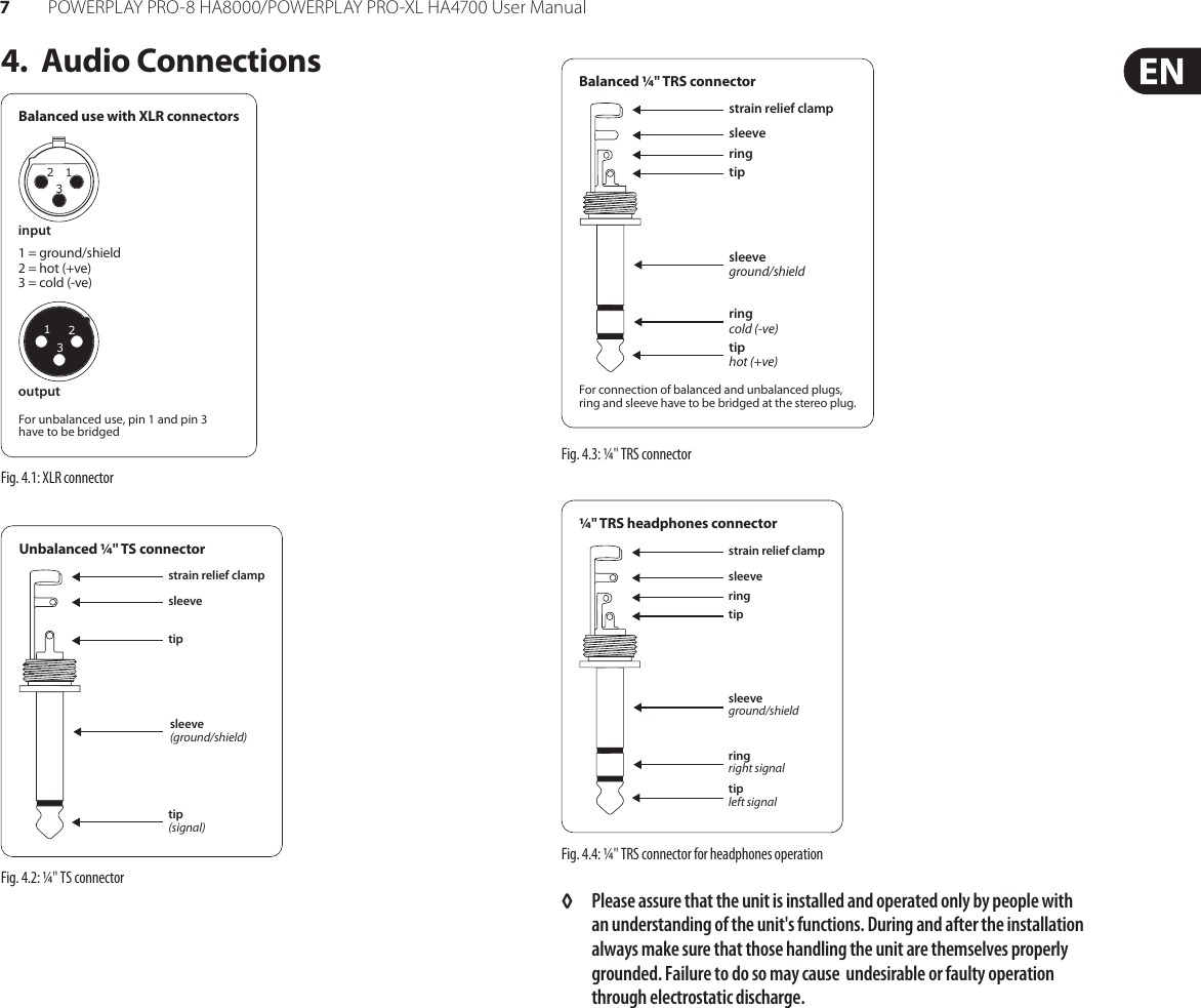 Page 7 of 10 - Behringer Behringer-Powerplay-Pro-Xl-Ha4700-Users-Manual- POWERPLAY PRO-8 HA8000/PRO-XL HA4700  Behringer-powerplay-pro-xl-ha4700-users-manual