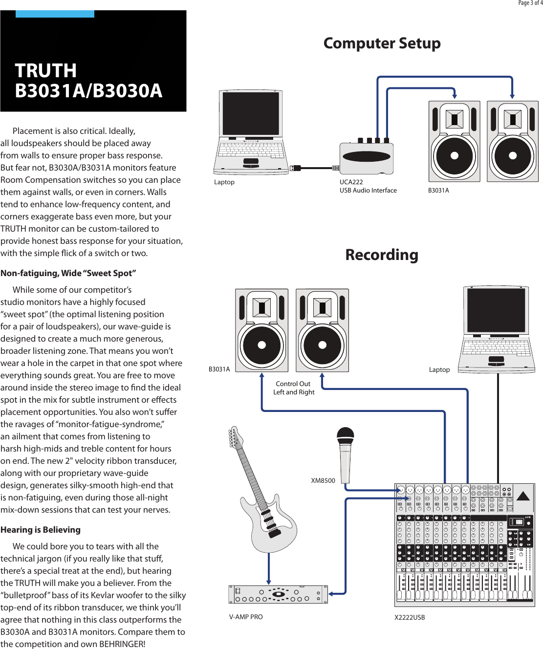 Page 3 of 4 - Behringer Behringer-Truth-B3031A-Brochure- TRUTH B3031A/B3030A  Behringer-truth-b3031a-brochure