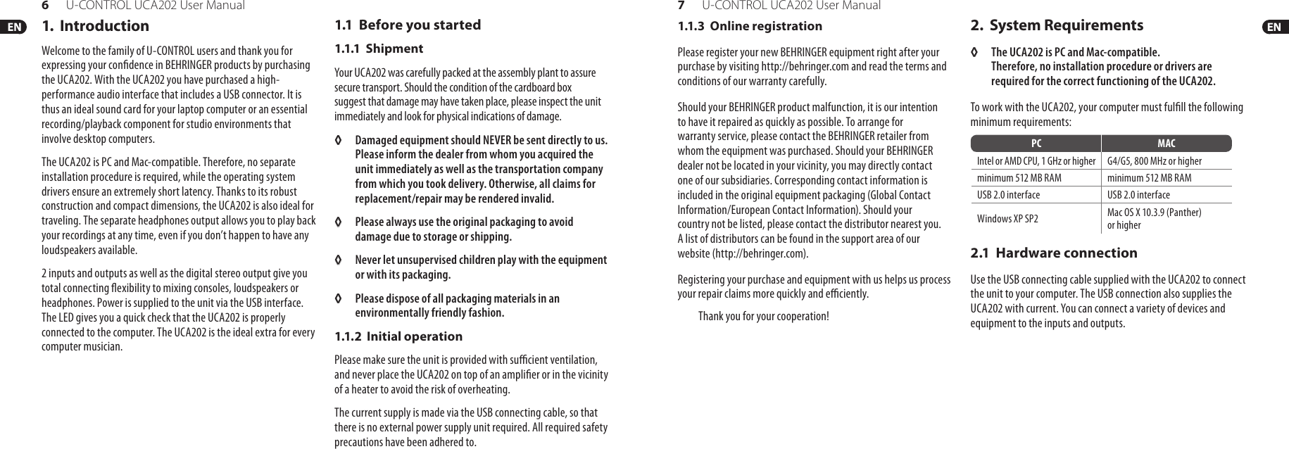 Page 4 of 9 - Behringer Behringer-U-Control-Uca202-Users-Manual- U-CONTROL UCA202  Behringer-u-control-uca202-users-manual