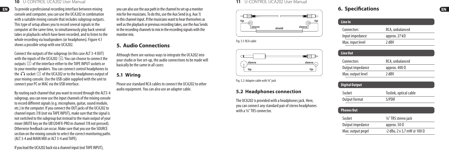 Page 6 of 9 - Behringer Behringer-U-Control-Uca202-Users-Manual- U-CONTROL UCA202  Behringer-u-control-uca202-users-manual