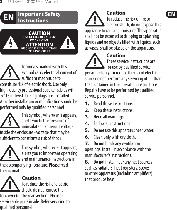 Page 3 of 12 - Behringer Behringer-Ultra-Di-Di100-Users-Manual- ULTRA-DI DI100  Behringer-ultra-di-di100-users-manual