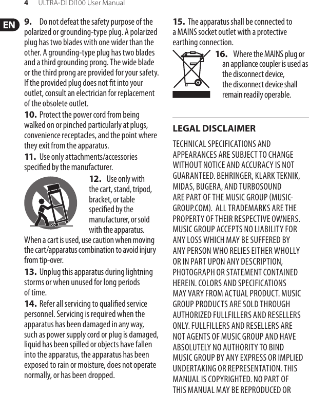 Page 4 of 12 - Behringer Behringer-Ultra-Di-Di100-Users-Manual- ULTRA-DI DI100  Behringer-ultra-di-di100-users-manual
