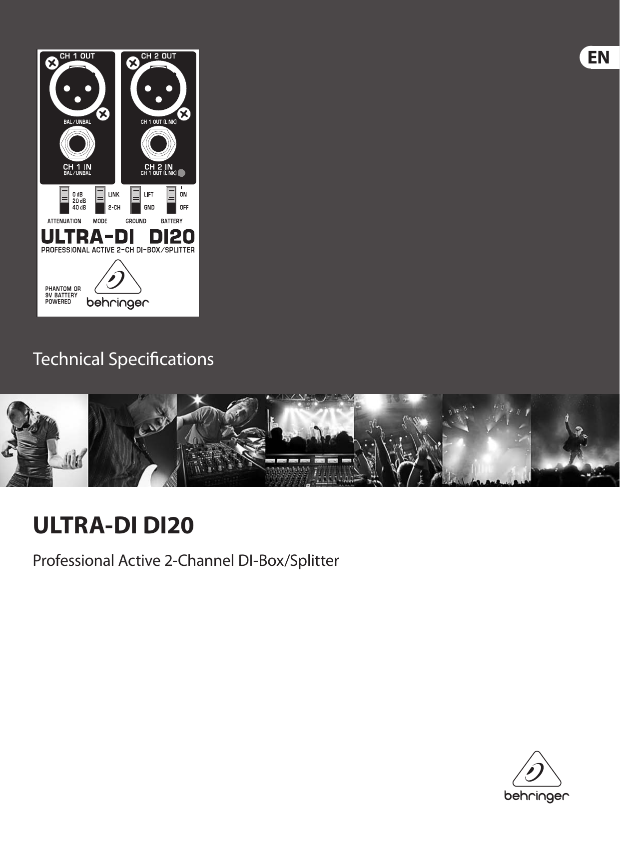 Page 1 of 2 - Behringer Behringer-Ultra-Di-Di20-Specification-Sheet- ULTRA-DI DI20 Behringer-ultra-di-di20-specification-sheet