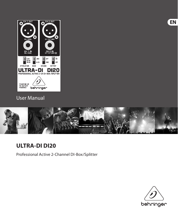 Page 1 of 12 - Behringer Behringer-Ultra-Di-Di20-Users-Manual- ULTRA-DI DI20  Behringer-ultra-di-di20-users-manual