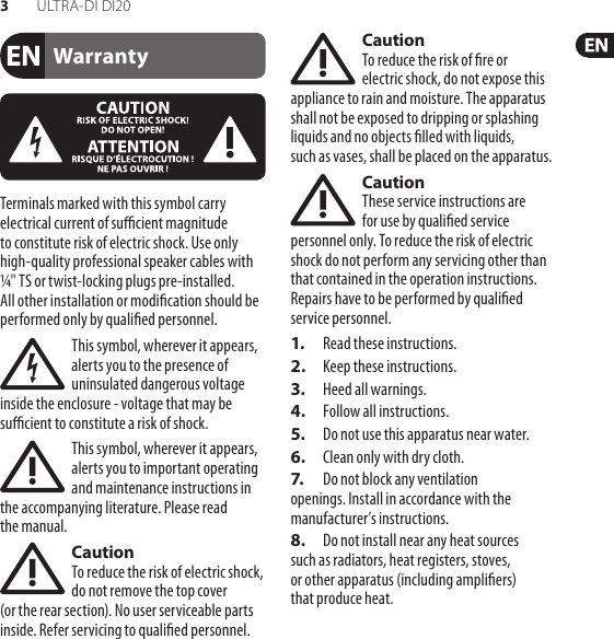 Page 3 of 12 - Behringer Behringer-Ultra-Di-Di20-Users-Manual- ULTRA-DI DI20  Behringer-ultra-di-di20-users-manual