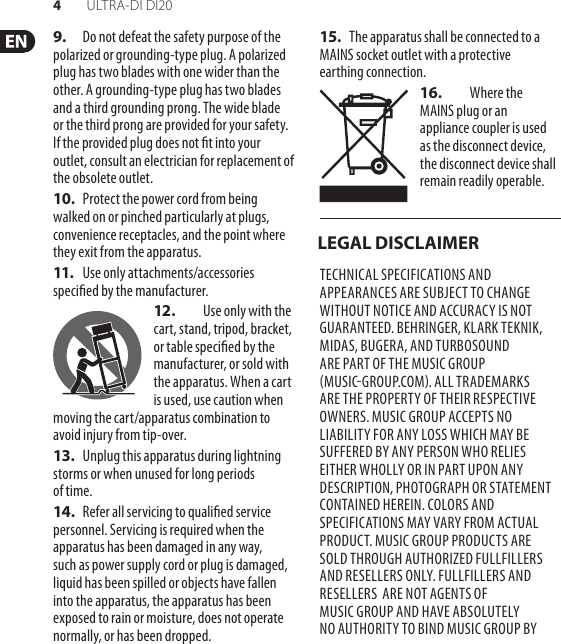 Page 4 of 12 - Behringer Behringer-Ultra-Di-Di20-Users-Manual- ULTRA-DI DI20  Behringer-ultra-di-di20-users-manual