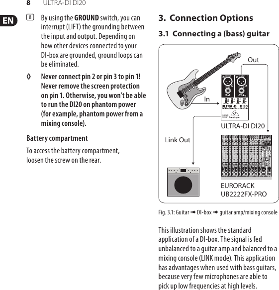 Page 8 of 12 - Behringer Behringer-Ultra-Di-Di20-Users-Manual- ULTRA-DI DI20  Behringer-ultra-di-di20-users-manual