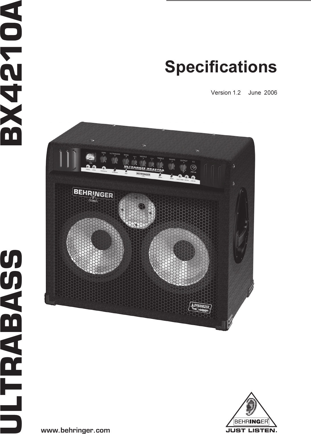 Page 1 of 3 - Behringer Behringer-Ultrabass450-Watt-Bass-Workstation-Bx4210A-Users-Manual- BX4210A_Tech_Info_Rev_C.pmd  Behringer-ultrabass450-watt-bass-workstation-bx4210a-users-manual