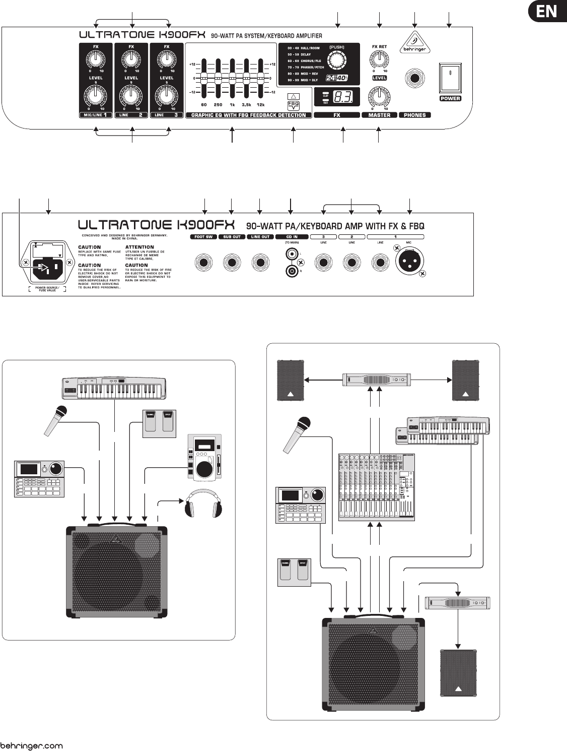 behringer ultratone k1800fx manual