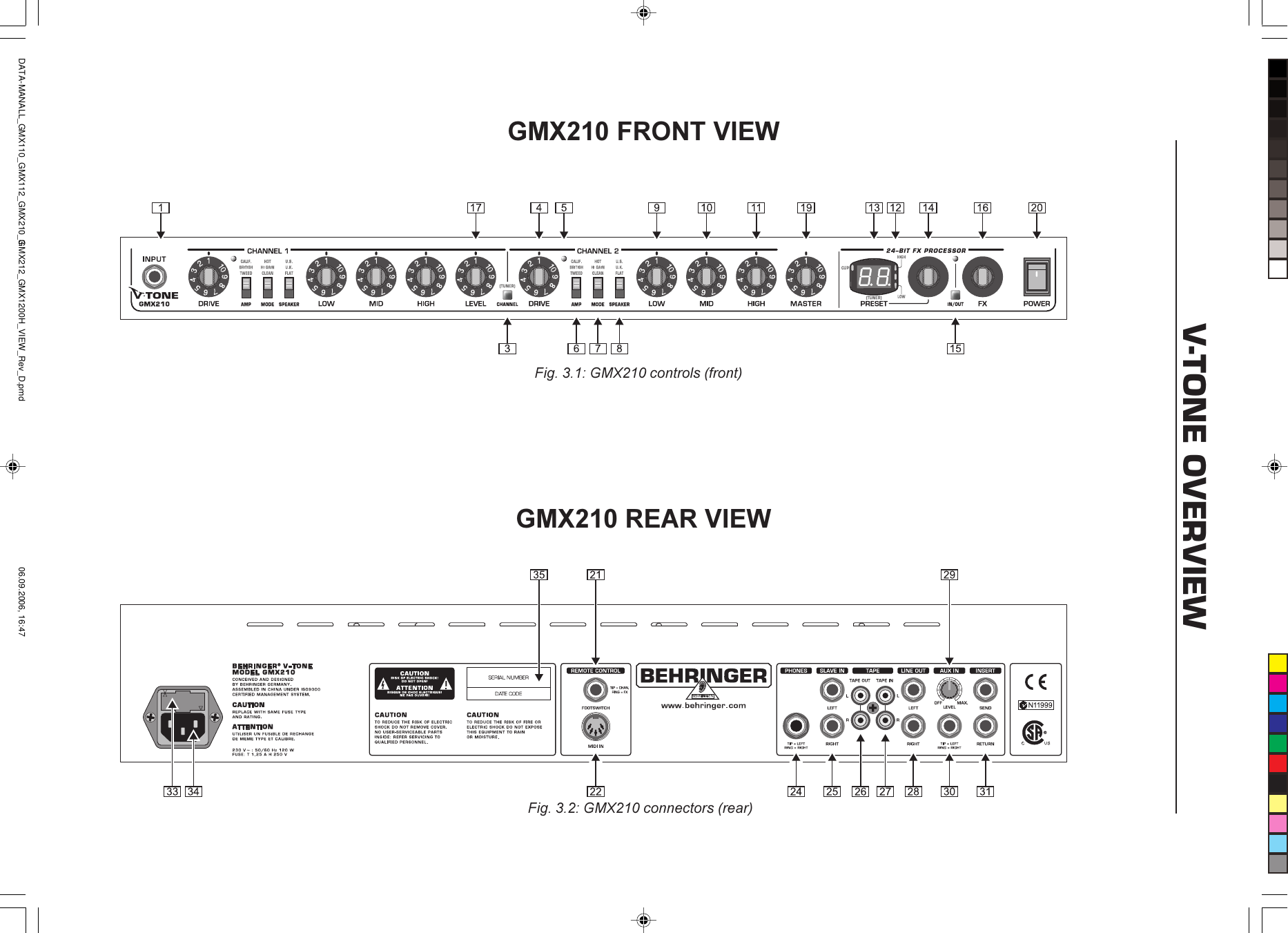 Page 3 of 4 - Behringer Behringer-V-Tone-Gmx1200H-View-Sheet- DATA-MANALL_GMX110_GMX112_GMX210_GMX212_GMX1200H_VIEW_Rev_D.pmd  Behringer-v-tone-gmx1200h-view-sheet