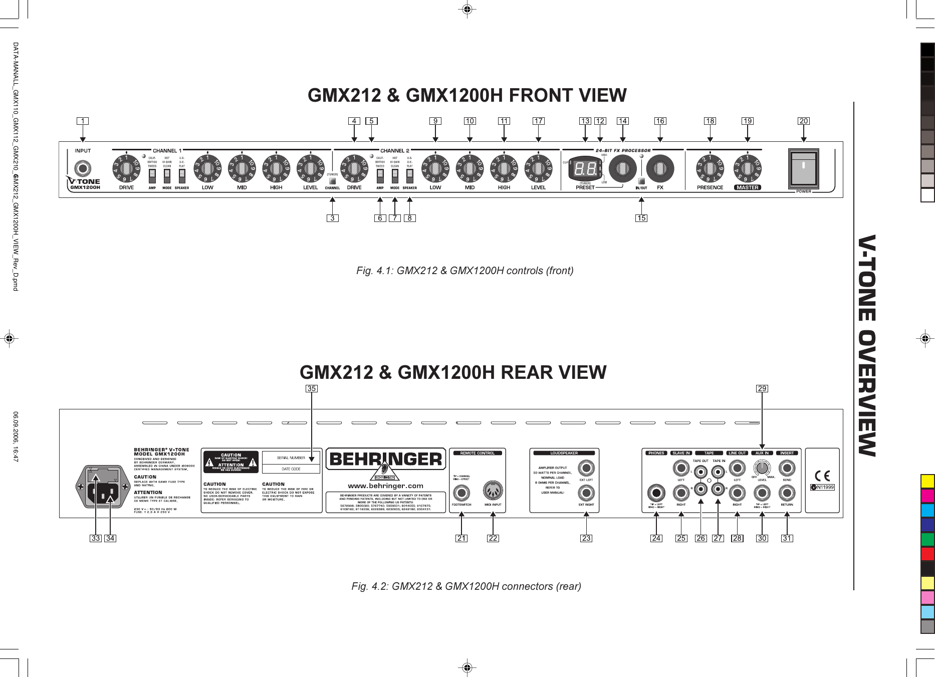 Page 4 of 4 - Behringer Behringer-V-Tone-Gmx1200H-View-Sheet- DATA-MANALL_GMX110_GMX112_GMX210_GMX212_GMX1200H_VIEW_Rev_D.pmd  Behringer-v-tone-gmx1200h-view-sheet