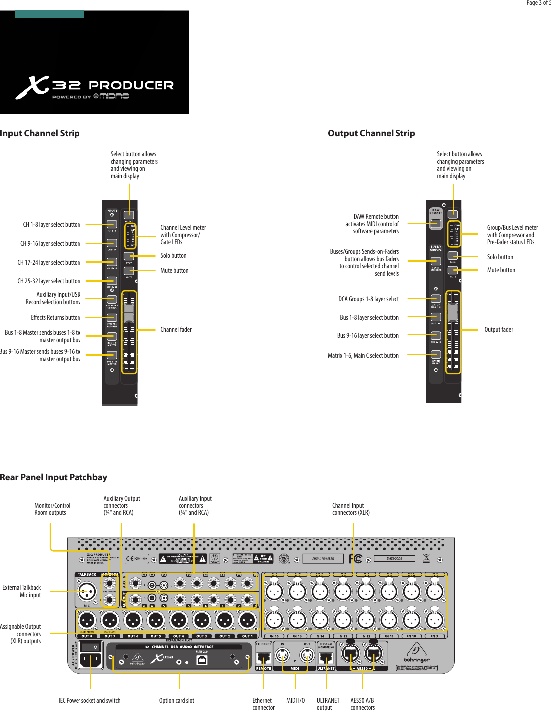 Page 3 of 5 - Behringer Behringer-X32-Producer-Brochure- X32_PRODUCER  Behringer-x32-producer-brochure