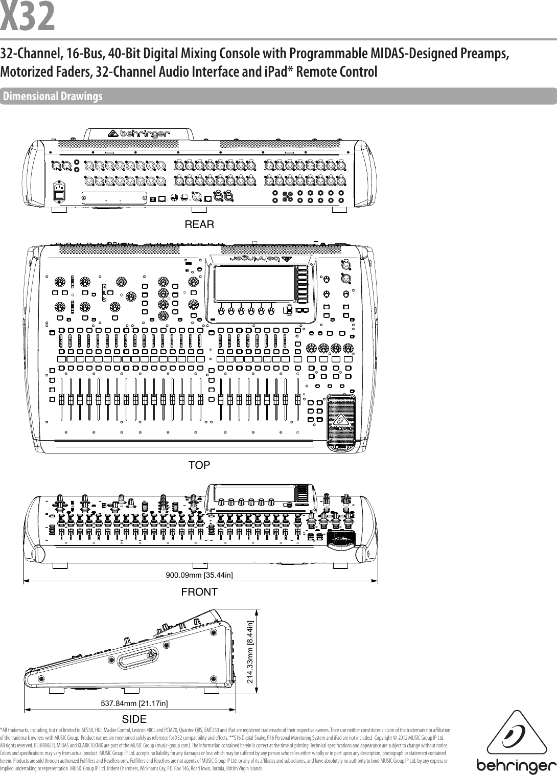 Page 5 of 5 - Behringer Behringer-X32-Tp-Specification-Sheet- DIGITAL MIXER X32 Behringer-x32-tp-specification-sheet