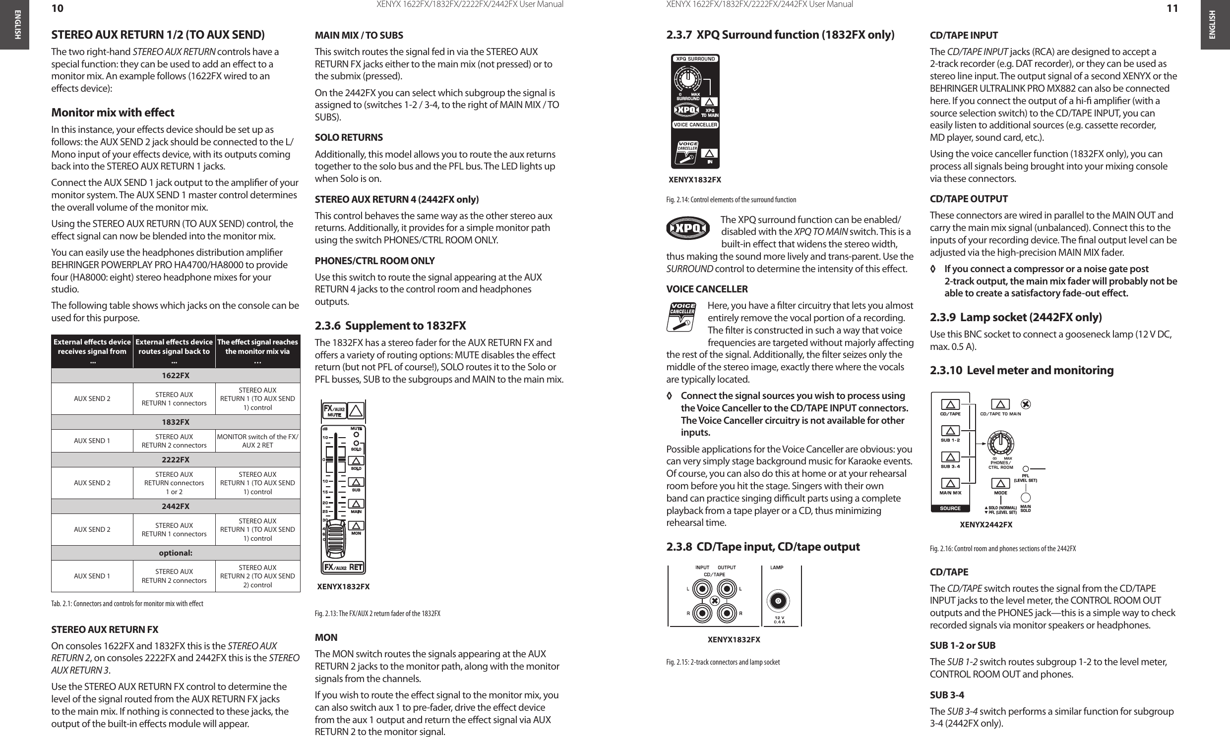 Page 6 of 12 - Behringer Behringer-Xenyx-1832Fx-Users-Manual- XENYX1622FX/1832FX/2222FX/2442FX  Behringer-xenyx-1832fx-users-manual