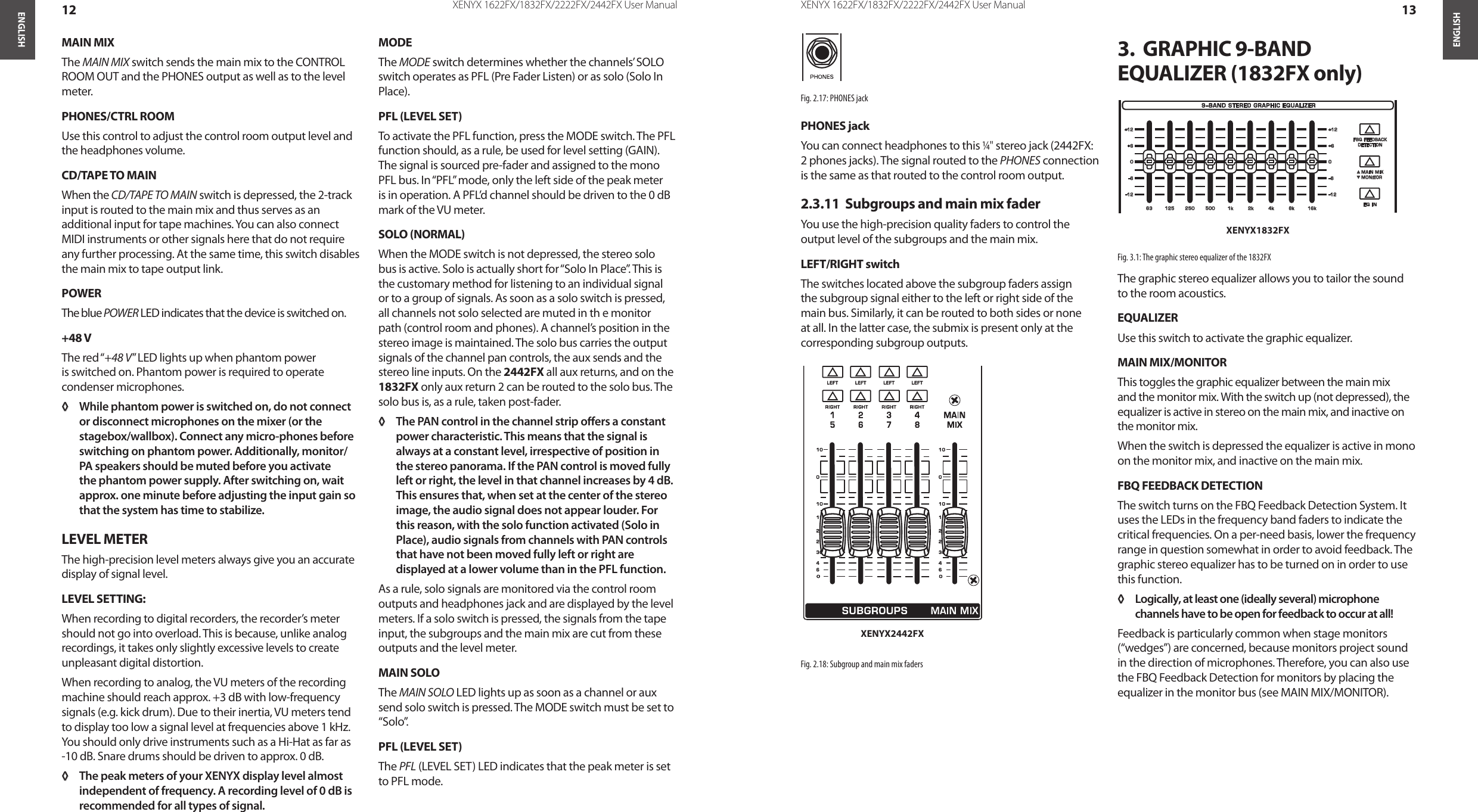 Page 7 of 12 - Behringer Behringer-Xenyx-1832Fx-Users-Manual- XENYX1622FX/1832FX/2222FX/2442FX  Behringer-xenyx-1832fx-users-manual