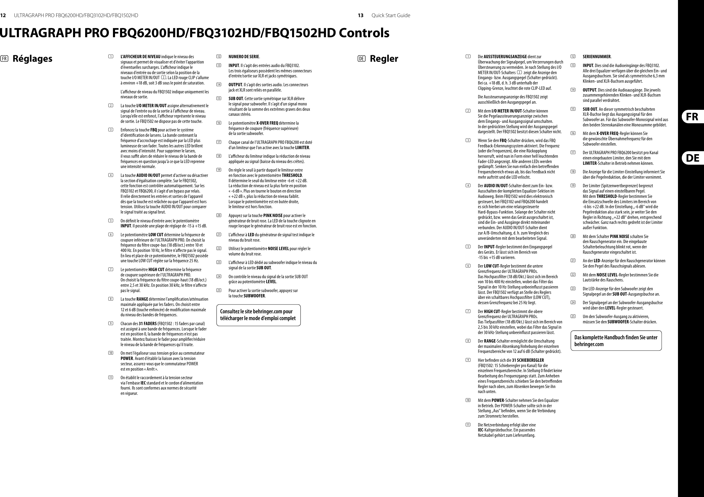 Page 7 of 11 - Behringer FBQ1502HD ULTRAGRAPH PRO FBQ6200HD/FBQ3102HD/FBQ1502HD User Manual  To The 0ebcf725-dbd1-4aa4-b3c6-ab083df03fac