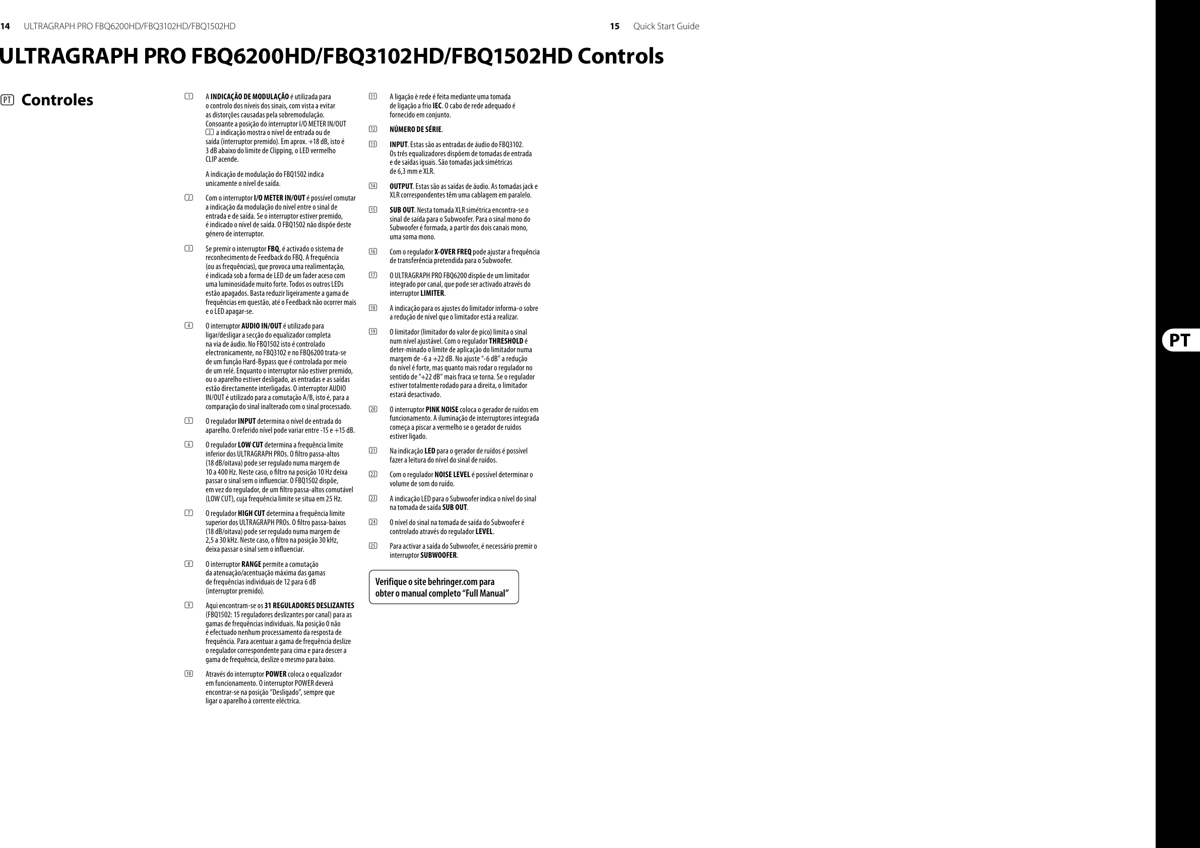 Page 8 of 11 - Behringer FBQ1502HD ULTRAGRAPH PRO FBQ6200HD/FBQ3102HD/FBQ1502HD User Manual  To The 0ebcf725-dbd1-4aa4-b3c6-ab083df03fac