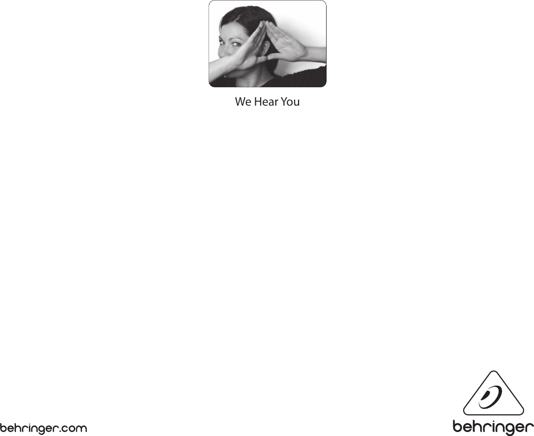 Page 12 of 12 - Behringer GM108 V-TONE User Manual  To The 037a1abc-4482-4853-a9f9-1158682e4380